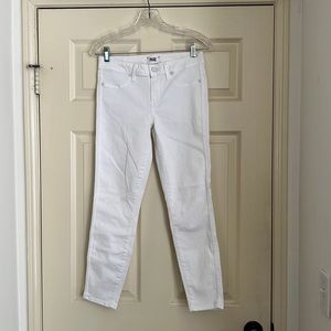 Cropped white jeans